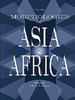 cover image of Morphologies of Asia and Africa